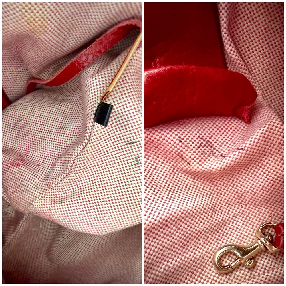 👑✅PRICE FIRM✅ Dooney & Bourke Cherry Red Leather Shoulder Bag - Picture 14 of 17